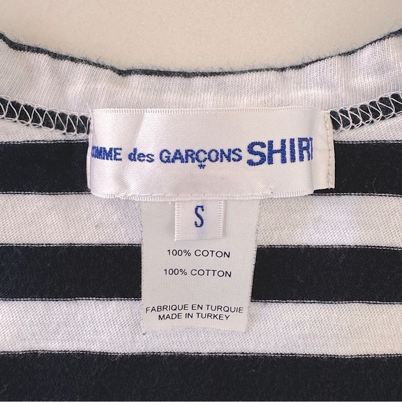 COMME des GARÇONS SHIRT Long Sleeve Border Stripe Tee, S - Picture 5 of 8